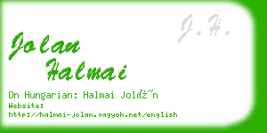 jolan halmai business card